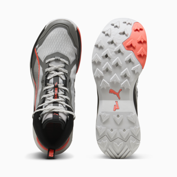 Explore NITRO™ 2 Mid Hiking Shoes Men, Feather Gray-Cast Iron-Glowing Red, large-MEX