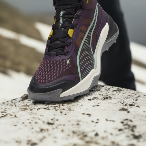 Explore NITRO™ 2 Mid Hiking Shoes Women, Midnight Plum-Green Fog-PUMA Black, large-ZAF