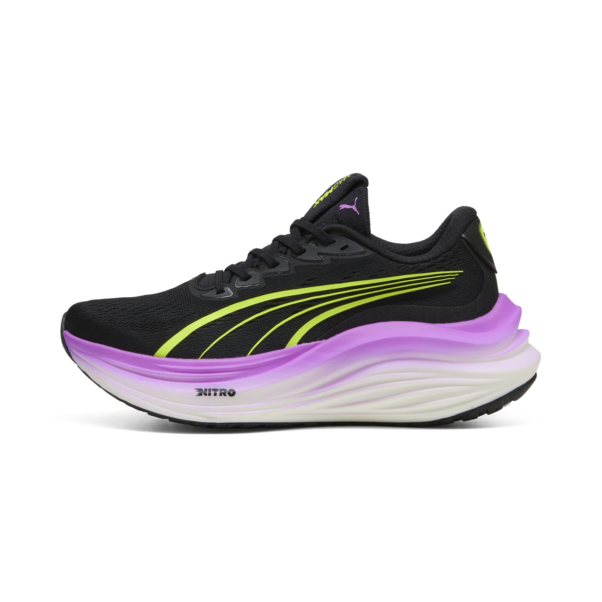 Puma MagMax NITRO™ Laufschuhe Damen | Black/Yellow Alert | Größe: 36