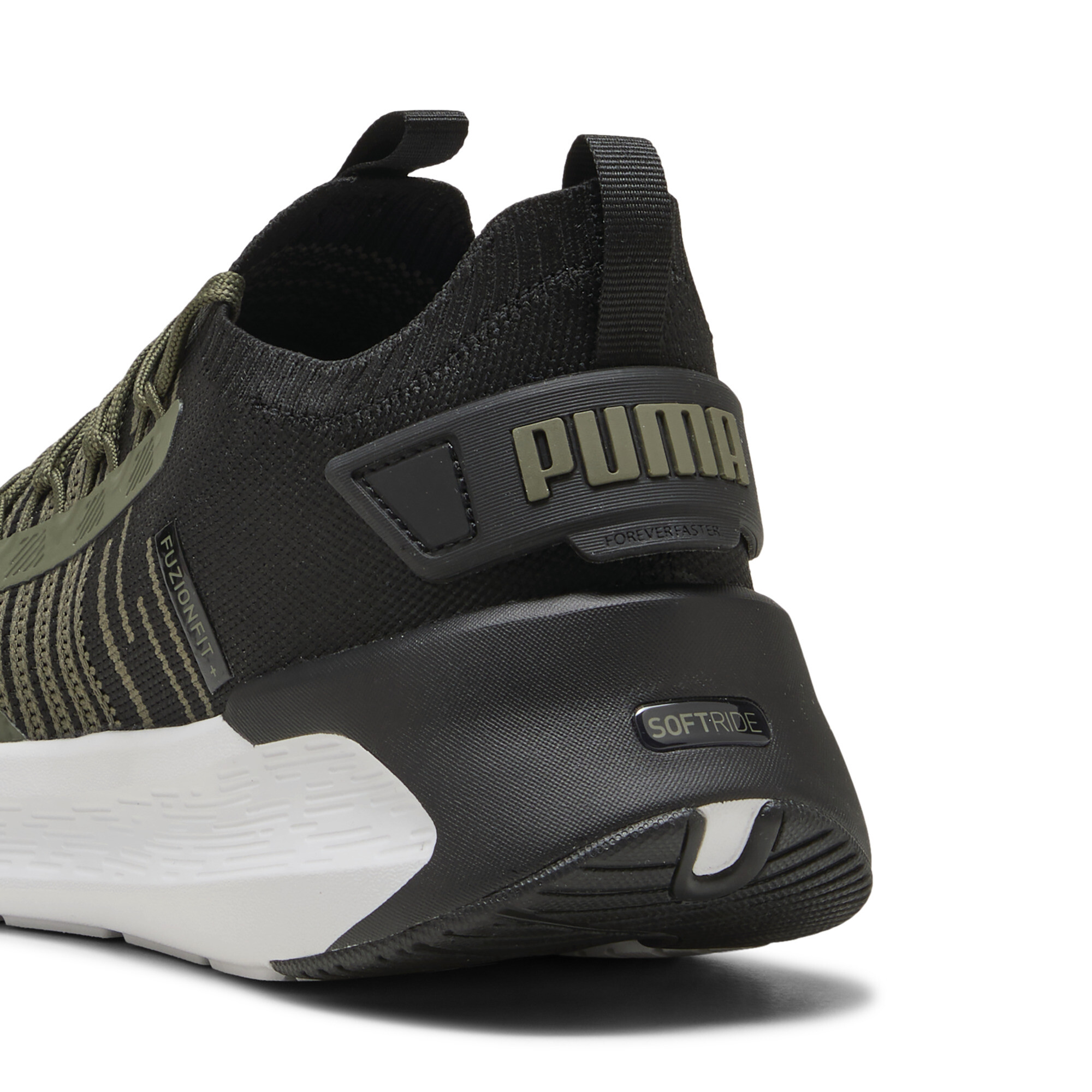 PUMA SOFTRIDE Symmetry Fuzion hardloopschoenen unisex voor Heren, Groen/Zwart/Grijs, Maat 41 thumbnail 5