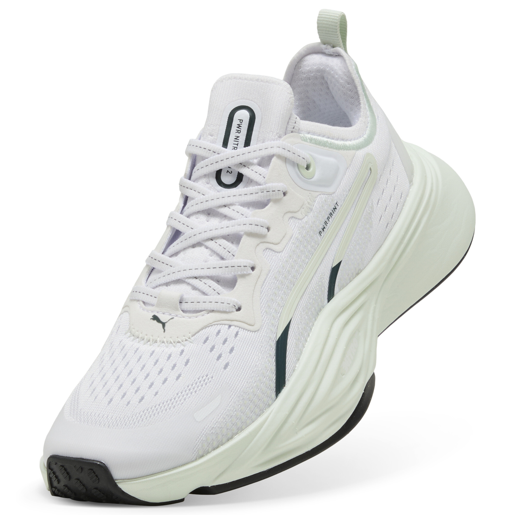 PUMA PWR NITROâ¢ SQD 2 trainingsschoenen voor Dames, Groen/Wit, Maat 40 thumbnail 2