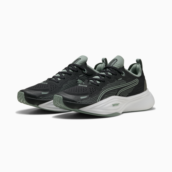 PWR NITRO™ SQD 2 Training Shoes, PUMA Black-Green Moon, large-ZAF