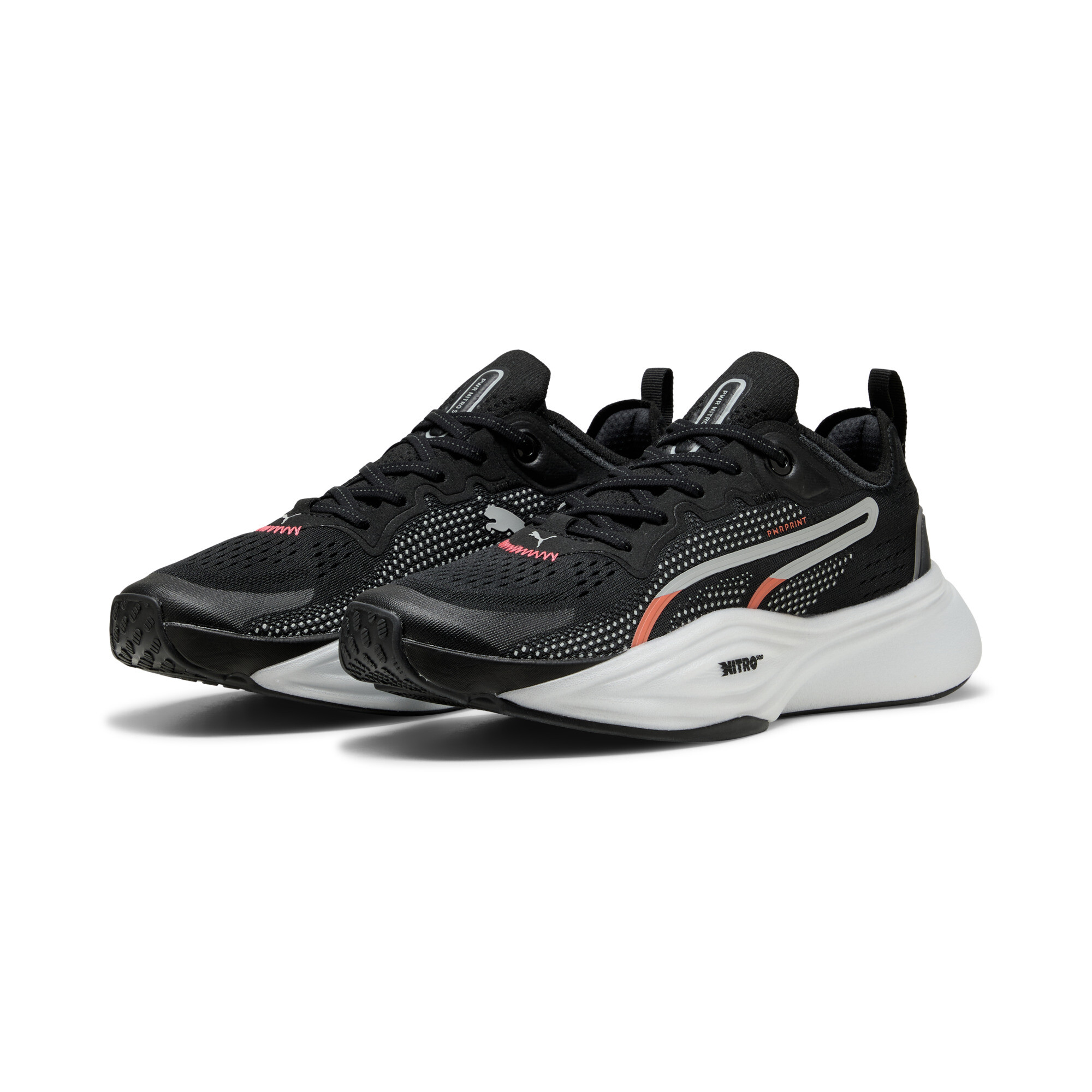 PUMA PWR NITROâ¢ SQD 2 trainingsschoenen, Zwart/Grijs/Rood, Maat 40,5 thumbnail 6