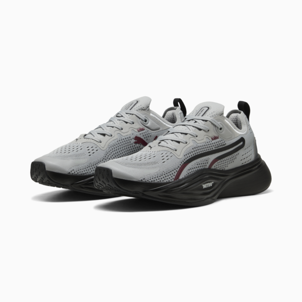 Zapatillas de entrenamiento PWR NITRO™ SQD 2, Gray Echo-PUMA Black-Ruby Shimmer-PUMA White, large-ARG