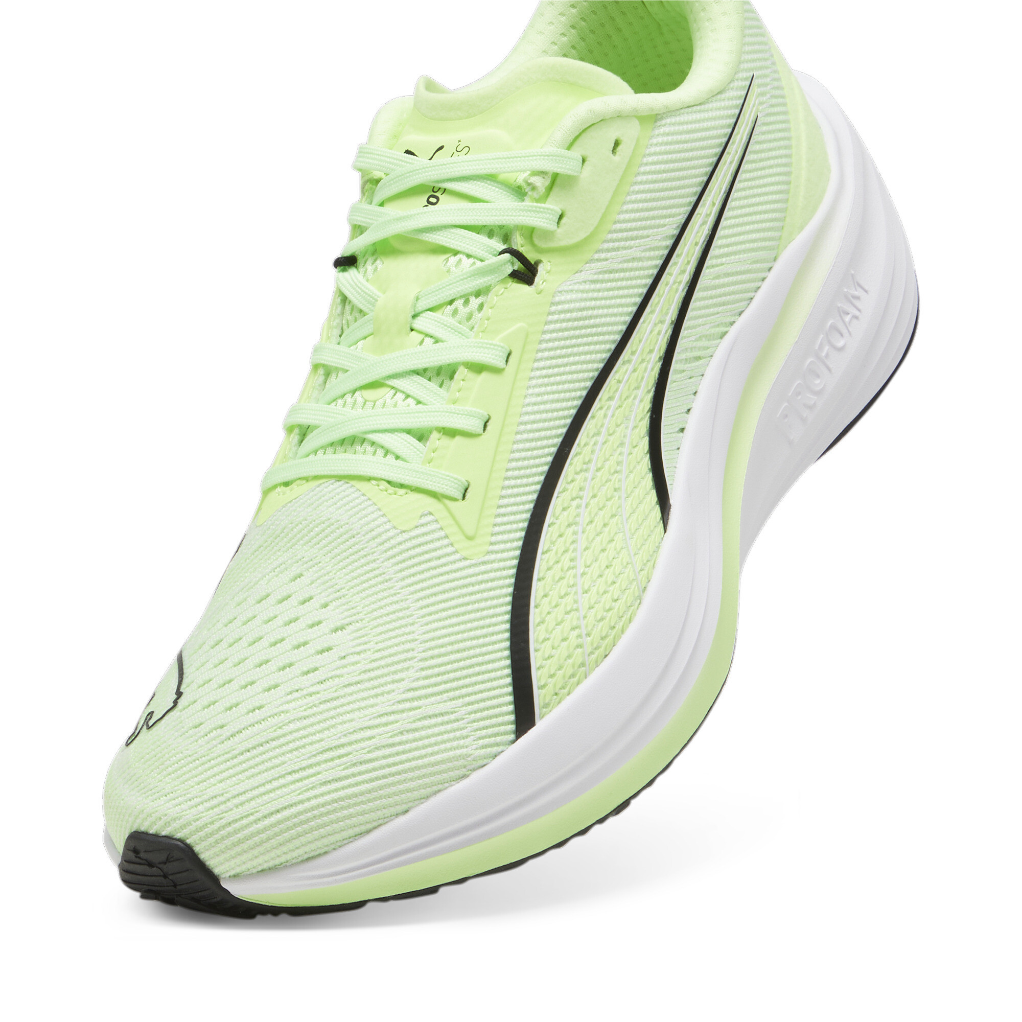 Men's PUMA Darter Pro Running Shoes In Yellow, Size EU 40.5