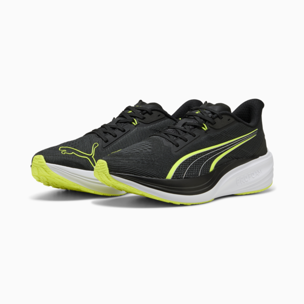 Darter Pro Running Shoes, PUMA Black-Yellow Alert-PUMA White, large-ZAF