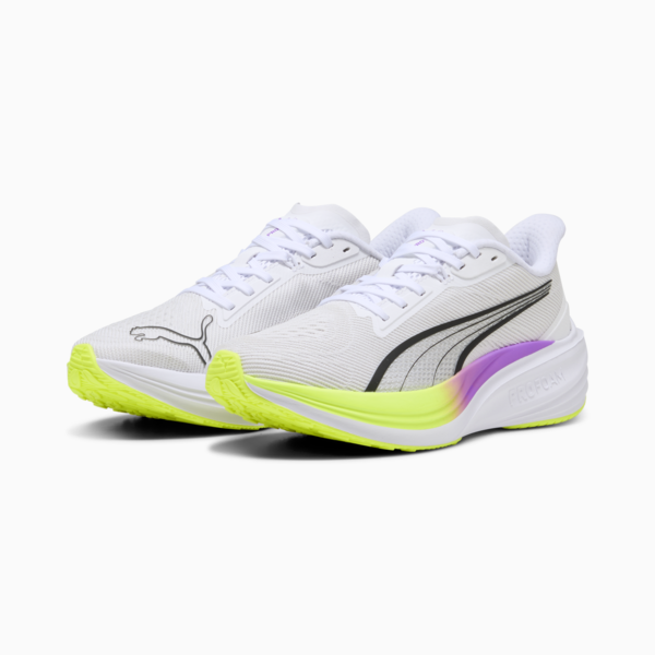 Darter Pro Running Shoes, PUMA White-Pure Magenta-Yellow Alert, large-ZAF