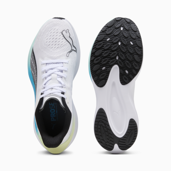 Tenis de running Darter Pro, PUMA White-PUMA Black-Mint Melt-Speed Blue, large-MEX