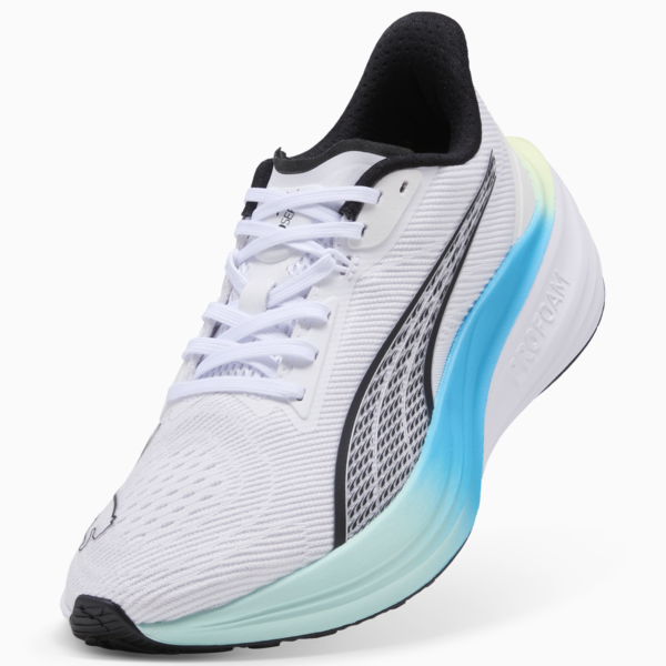 Tenis de running Darter Pro, PUMA White-PUMA Black-Mint Melt-Speed Blue, large-MEX