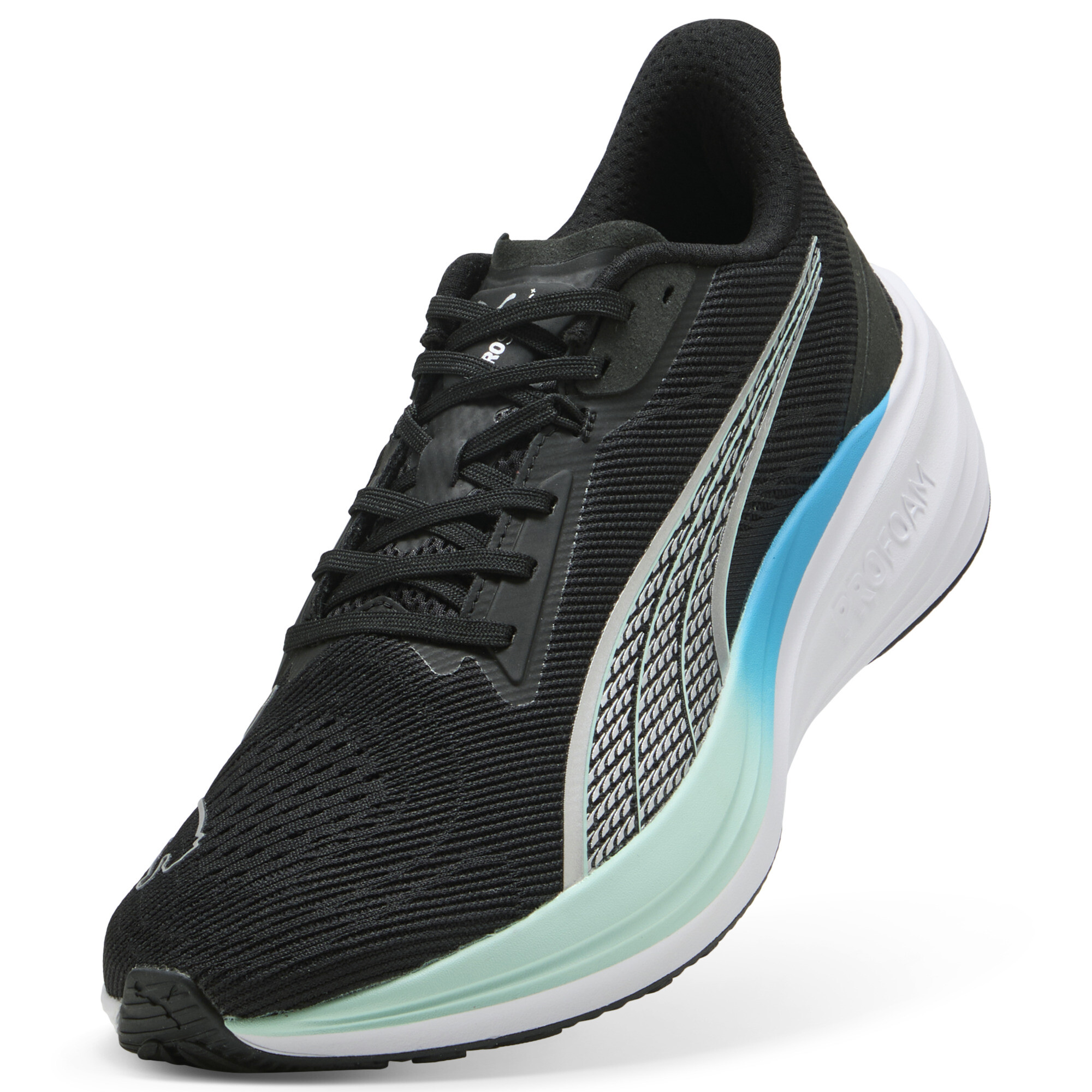 PUMA Darter Pro hardloopschoenen, Zwart/Zilver, Maat 44,5 thumbnail 2