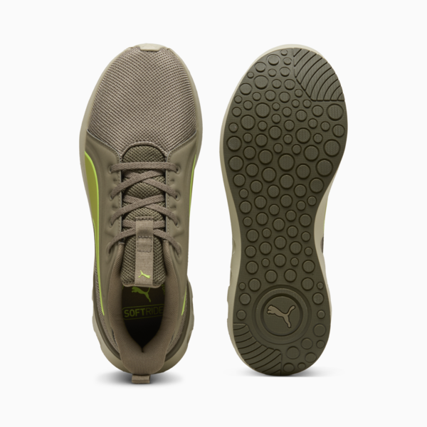 SOFTRIDE Carson Running Shoes, Velvet Moss-Loden Green-Yellow Alert, large-ZAF