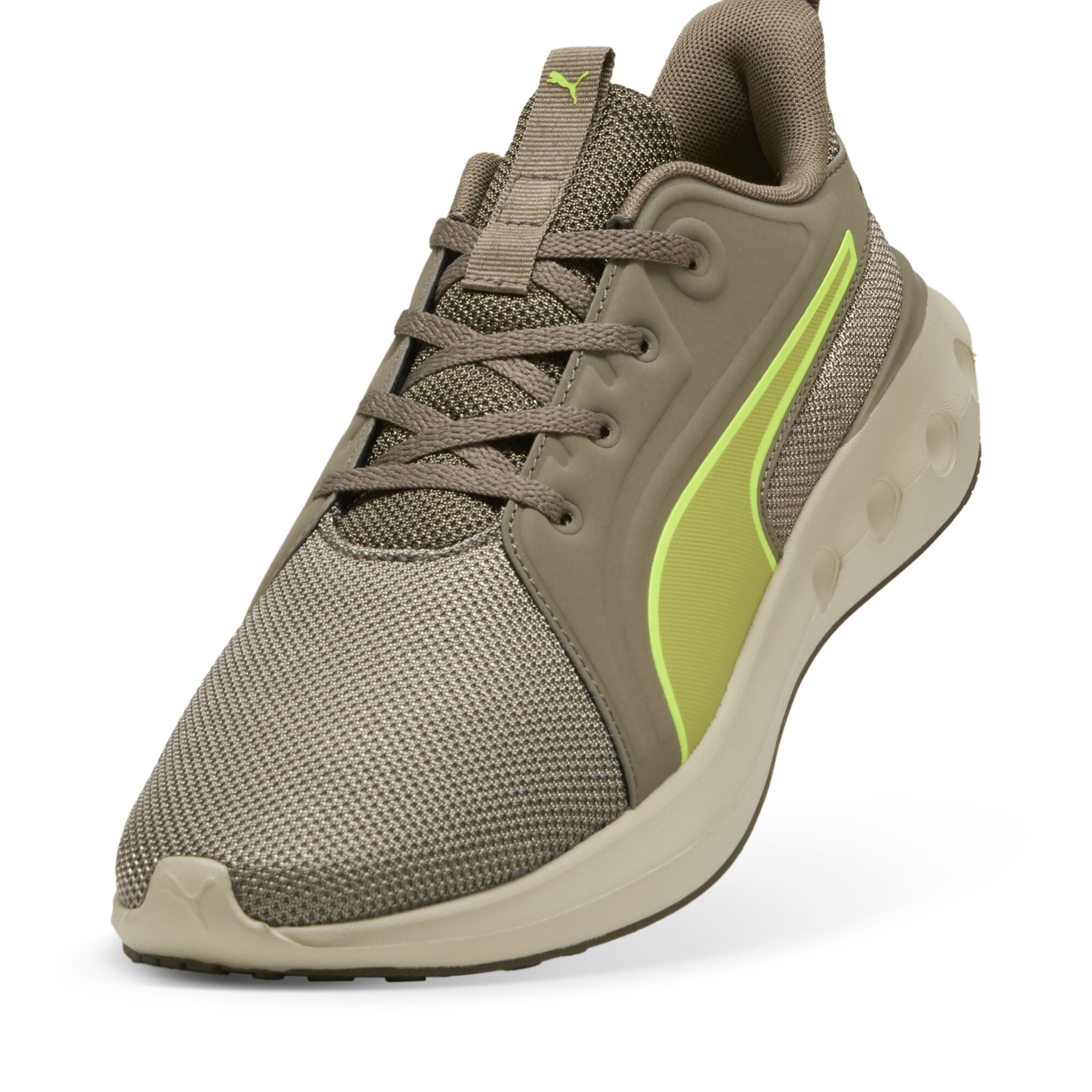 SOFTRIDE Carson hardloopschoenen, Groen/Geel, Maat 45 | PUMA