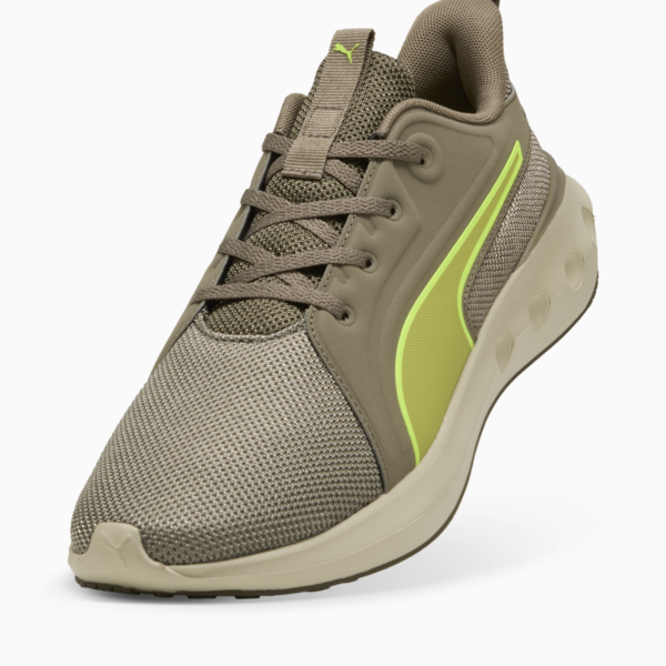 SOFTRIDE Carson Running Shoes, Velvet Moss-Loden Green-Yellow Alert, large-ZAF