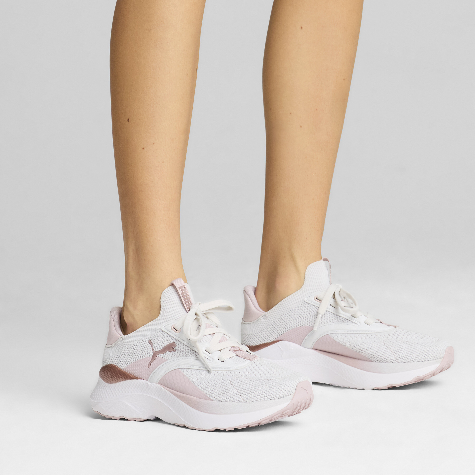 PUMA SOFTRIDE Mayve hardloopschoenen voor Dames, Roze/Grijs/Goud, Maat 38,5 thumbnail 8