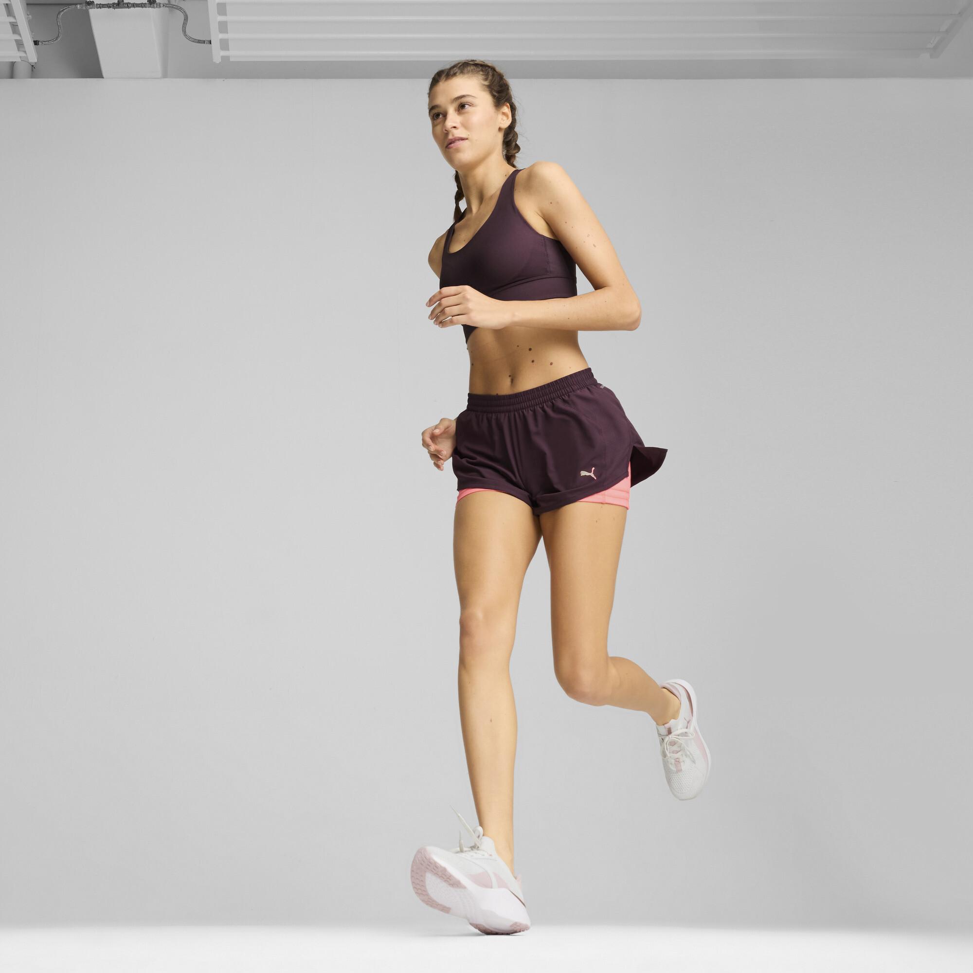 PUMA SOFTRIDE Mayve hardloopschoenen voor Dames, Roze/Grijs/Goud, Maat 38,5 thumbnail 7