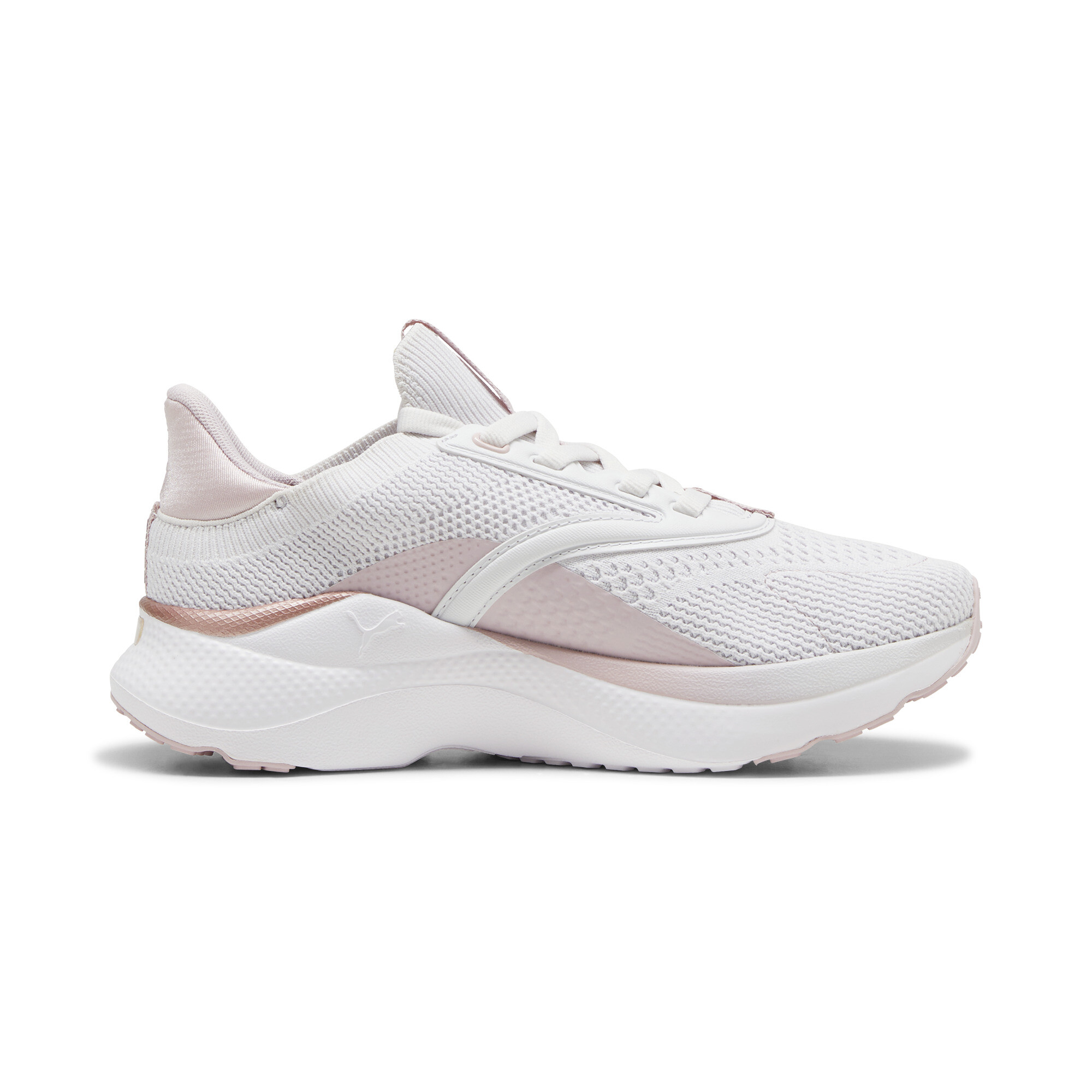 PUMA SOFTRIDE Mayve hardloopschoenen voor Dames, Roze/Grijs/Goud, Maat 38,5 thumbnail 3