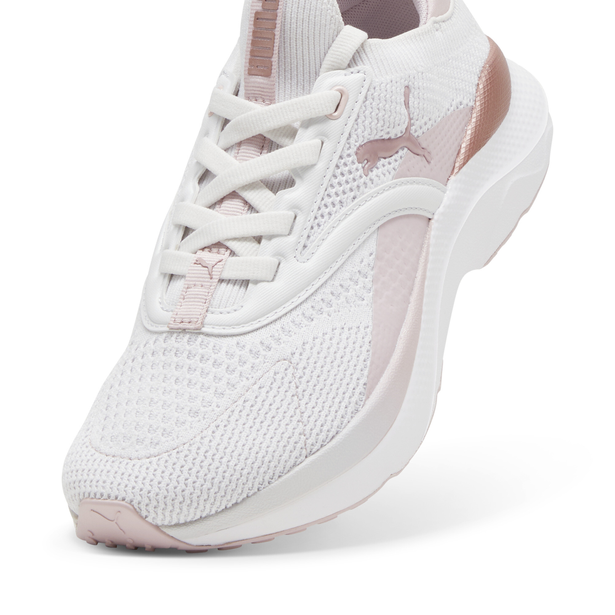 PUMA SOFTRIDE Mayve hardloopschoenen voor Dames, Roze/Grijs/Goud, Maat 38,5 thumbnail 2