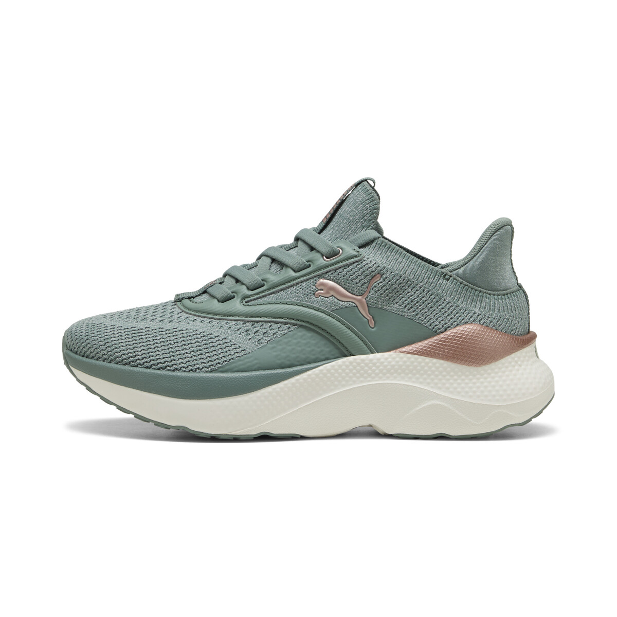 SOFTRIDE Mayve Running Shoes Women in Green Moon/Cool Mid Gray Warm White by PUMA, UK 5