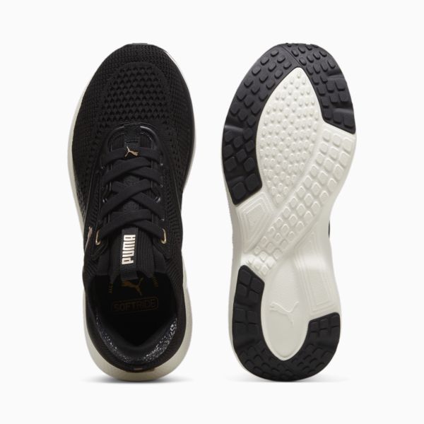 SOFTRIDE Mayve Leopard Running Shoes Women, PUMA Black-Warm White-PUMA Gold, large-ZAF