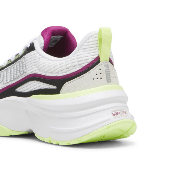 SOFTRIDE Divine Running Shoes Women, PUMA White-PUMA Black-Fizzy Apple-Magenta Gleam, large-ZAF