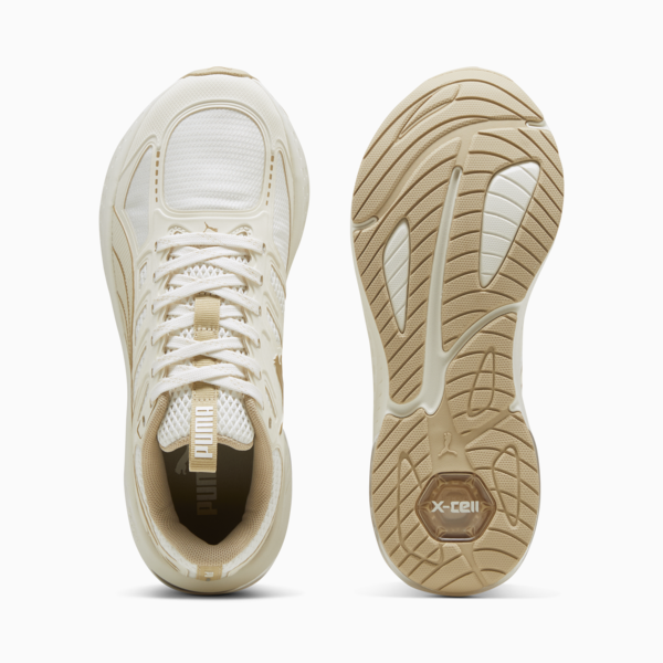 Zapatillas de running X-Cell Lightspeed para mujer, Frosted Ivory-PUMA Gold, large-ARG