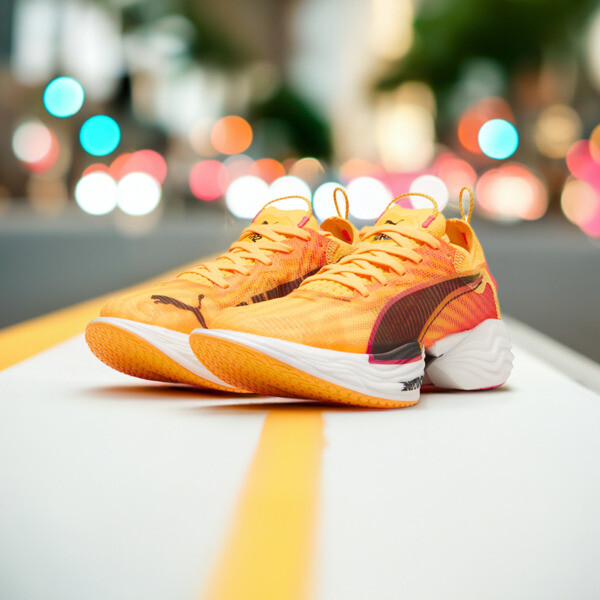 Orange running sneakers hotsell