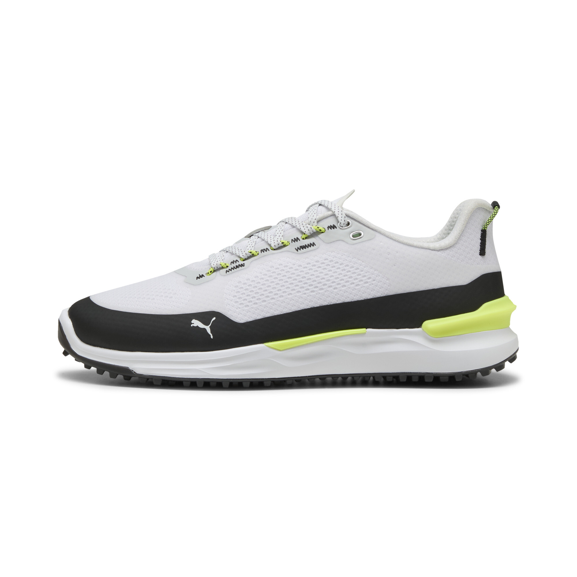 Puma IGNITE Elevate X Golfschuhe Herren | Mit Plain | White/Black/Safety Yellow | Größe: 46