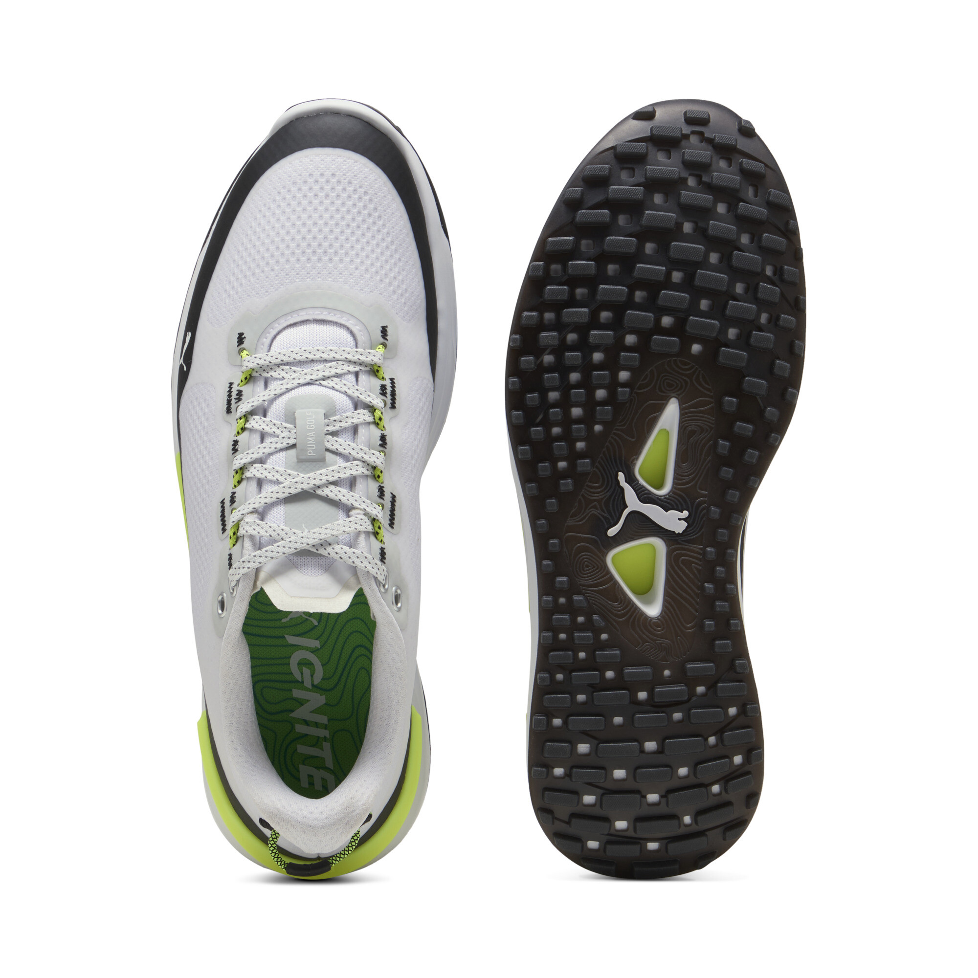 PUMA IGNITE Elevate X golfschoenen voor Heren, Zwart/Geel/Wit, Maat 42,5 thumbnail 4