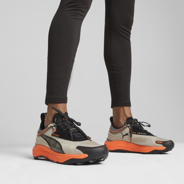 Voyage NITRO™ 3 Trail Running Shoes Men, Desert Dust-Flame Flicker-PUMA Black, large-ZAF