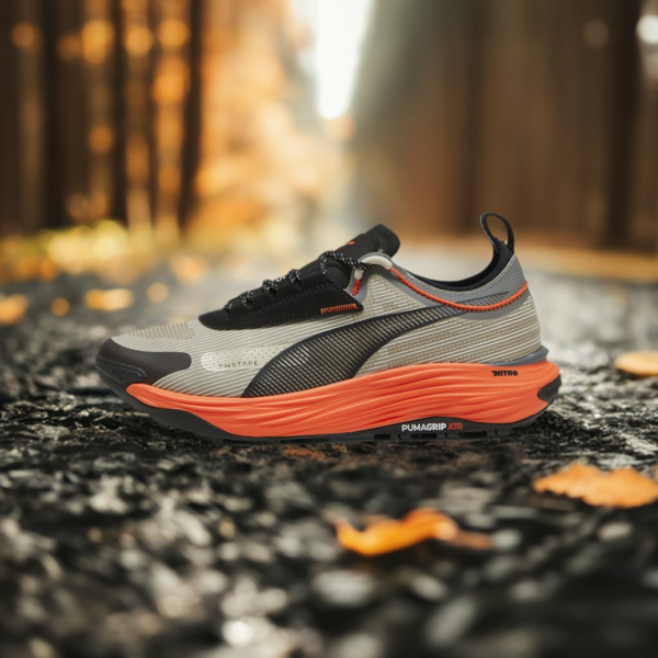 Voyage NITRO™ 3 Trail Running Shoes Men, Desert Dust-Flame Flicker-PUMA Black, large-ZAF