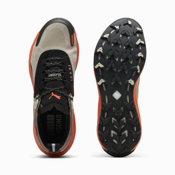 Voyage NITRO™ 3 Trail Running Shoes Men, Desert Dust-Flame Flicker-PUMA Black, large-ZAF