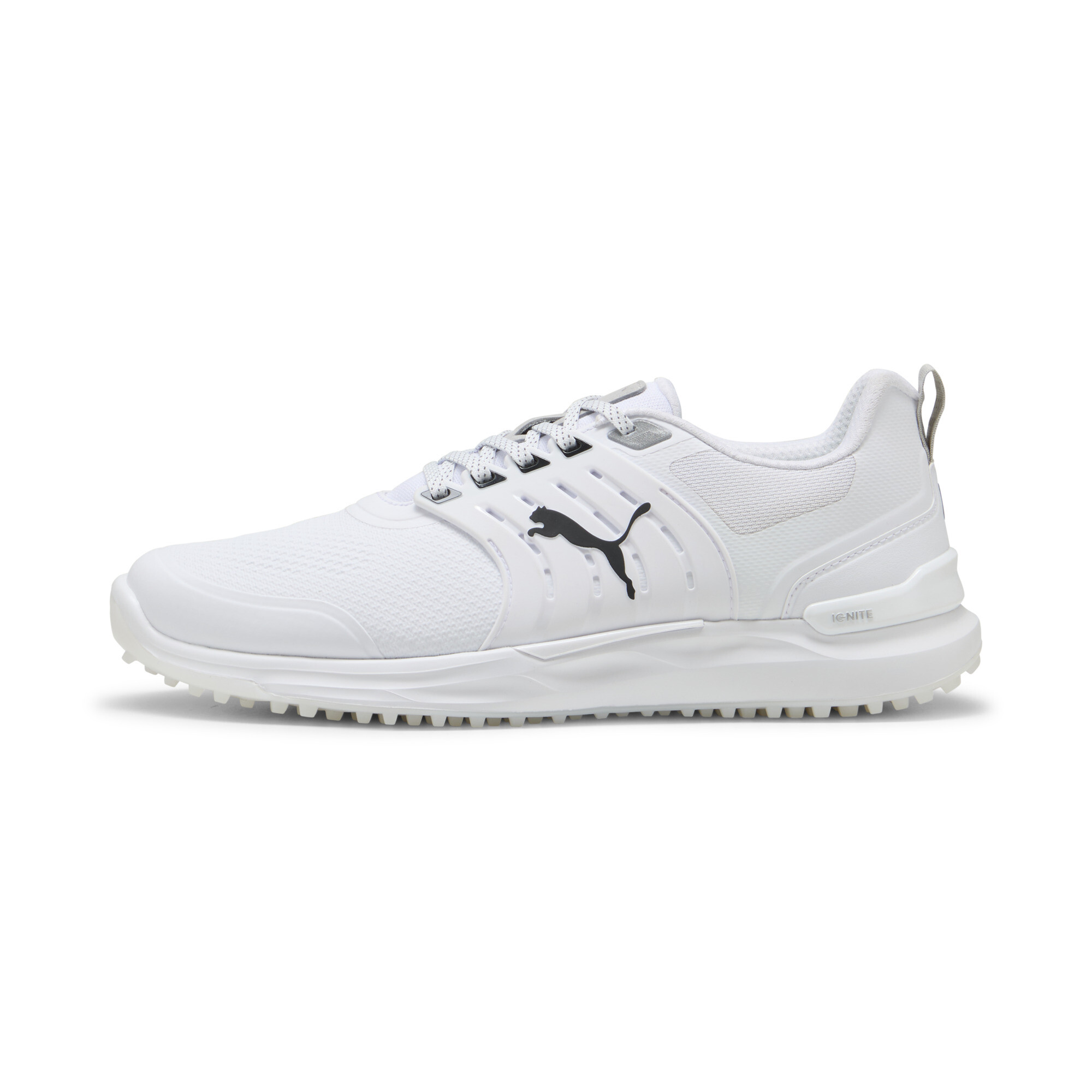 Puma IGNITE Elevate 2 Golfschuhe Herren | Mit Plain | White/Black/Silver | Größe: 44.5