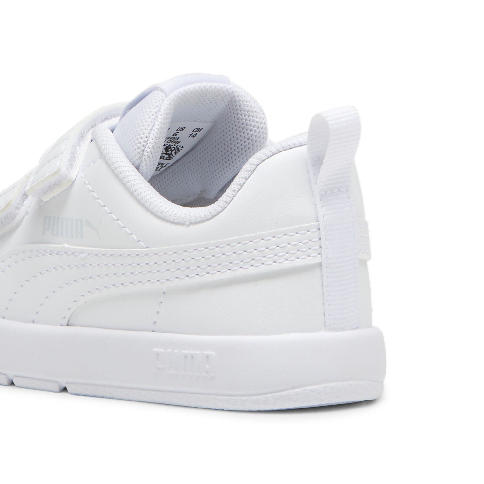 PUMA Courtflex V3 sneakers, Wit/Zilver, Maat 26 thumbnail 5