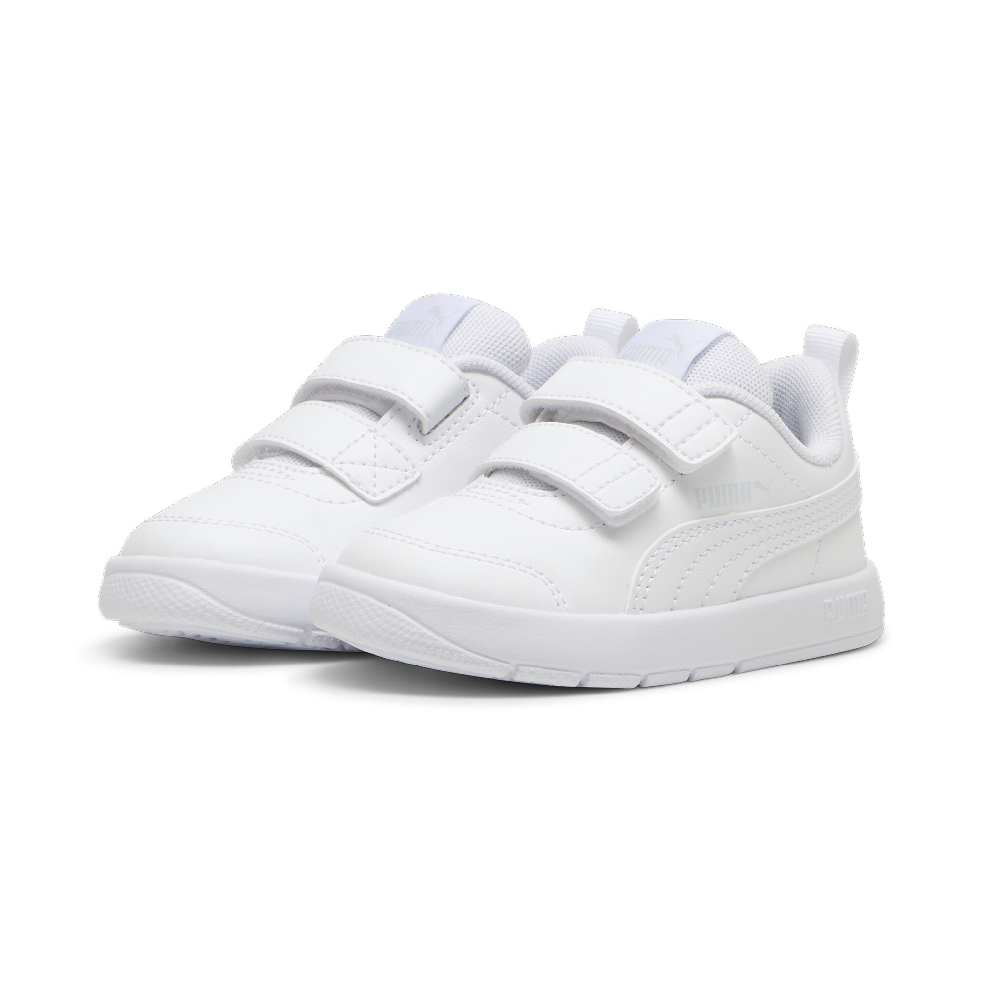 PUMA Courtflex V3 sneakers, Wit/Zilver, Maat 26 thumbnail 6