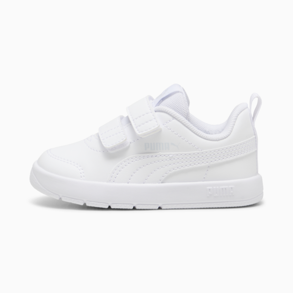 Tenis Courtflex V3 para bebés, PUMA White-PUMA White-Silver Mist, large-MEX