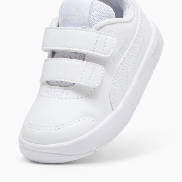 Tenis Courtflex V3 para bebés, PUMA White-PUMA White-Silver Mist, large-MEX