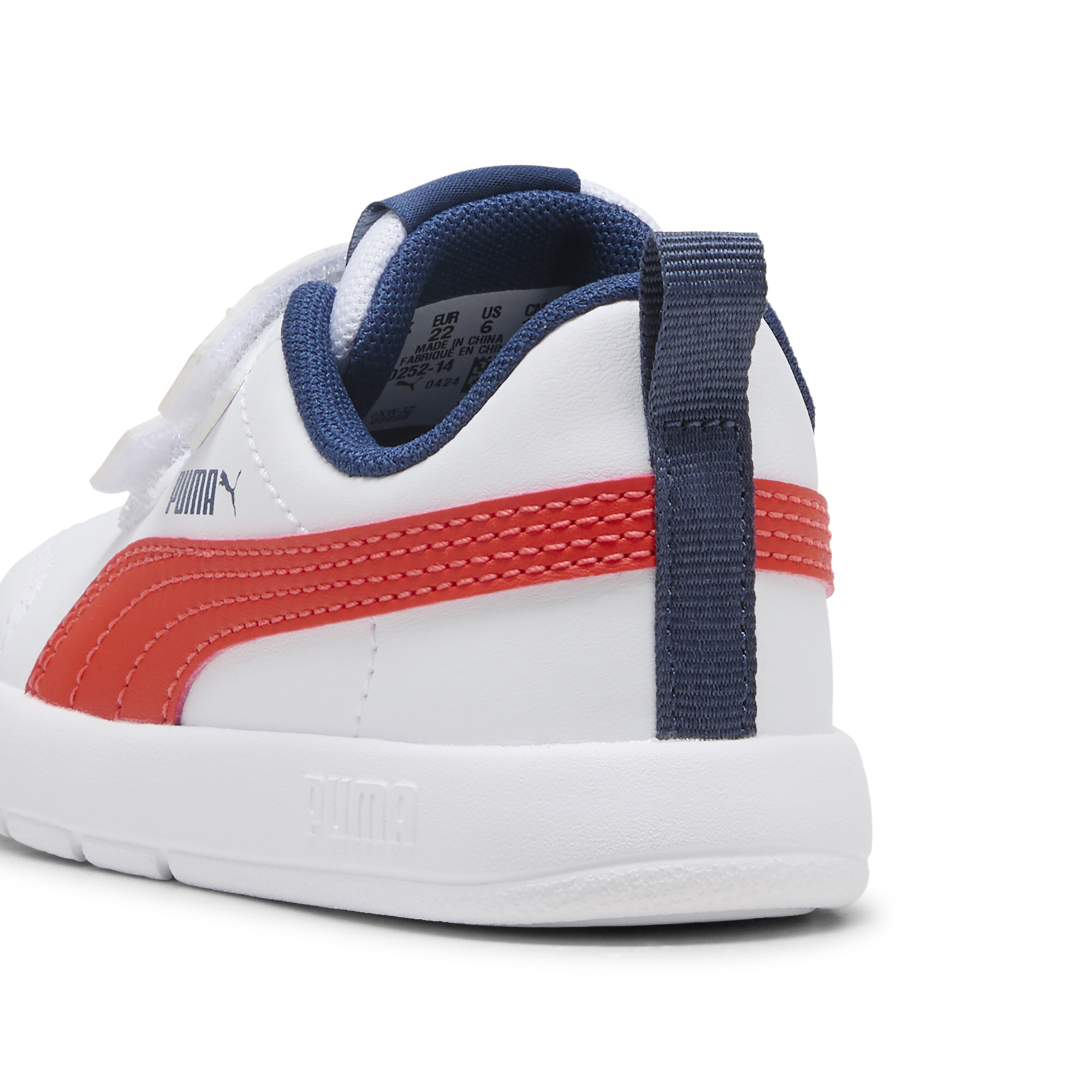 PUMA Courtflex V3 sneakers, Blauw/Rood/Wit, Maat 24 thumbnail 5