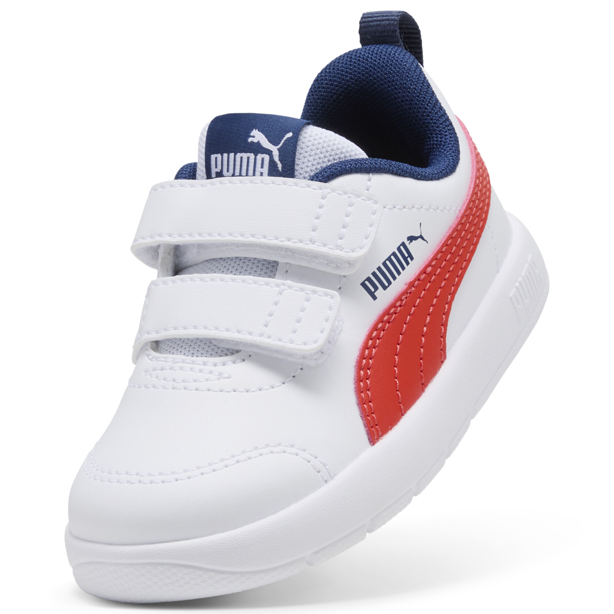 PUMA Courtflex V3 sneakers, Blauw/Rood/Wit, Maat 24 thumbnail 2