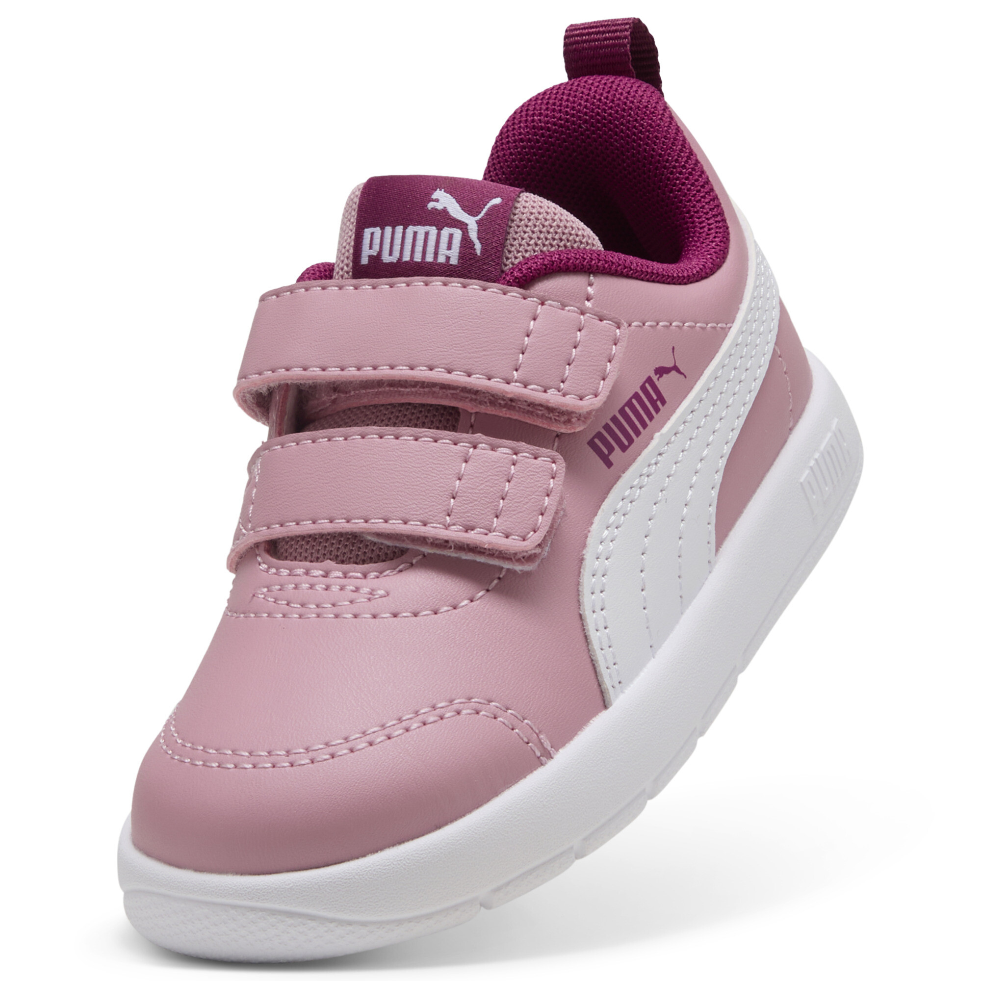 PUMA Courtflex V3 sneakers, Roze/Wit, Maat 26 thumbnail 2