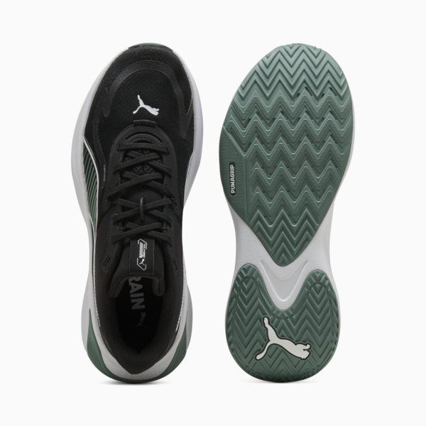 PWR Hybrid Training Shoes, PUMA Black-Green Moon-PUMA White, large-ZAF