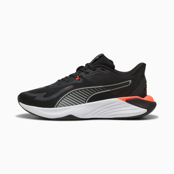 PWR Hybrid Training Shoes, PUMA Black-PUMA White-Glowing Red-Gray Echo, large-ZAF