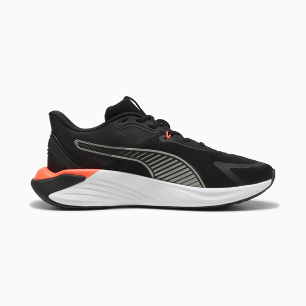 PWR Hybrid Training Shoes, PUMA Black-PUMA White-Glowing Red-Gray Echo, large-ZAF