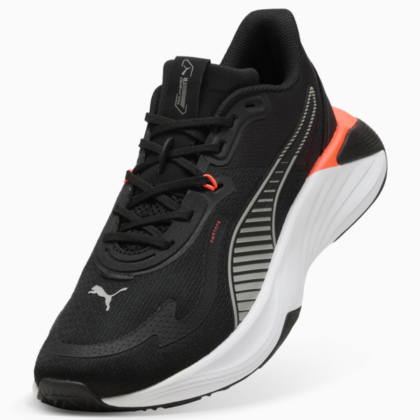 PWR Hybrid Training Shoes, PUMA Black-PUMA White-Glowing Red-Gray Echo, large-MEX