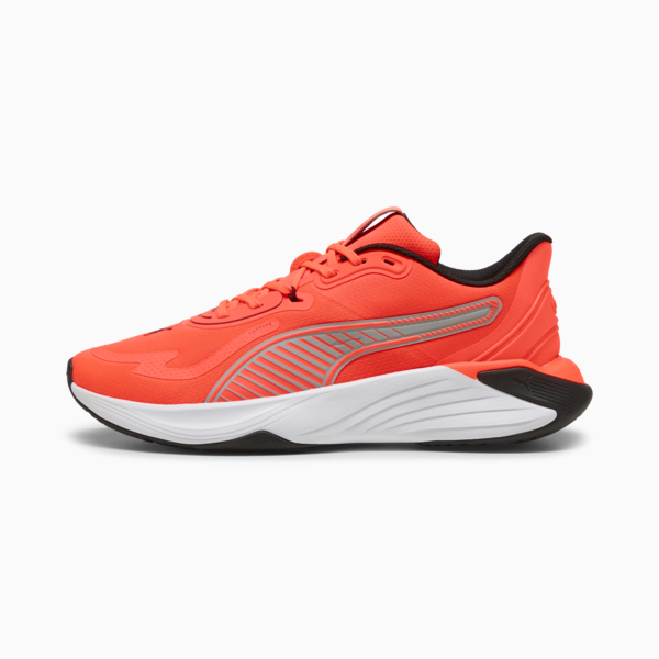 PWR Hybrid Training Shoes, Glowing Red-Gray Echo-PUMA Black, large-MEX