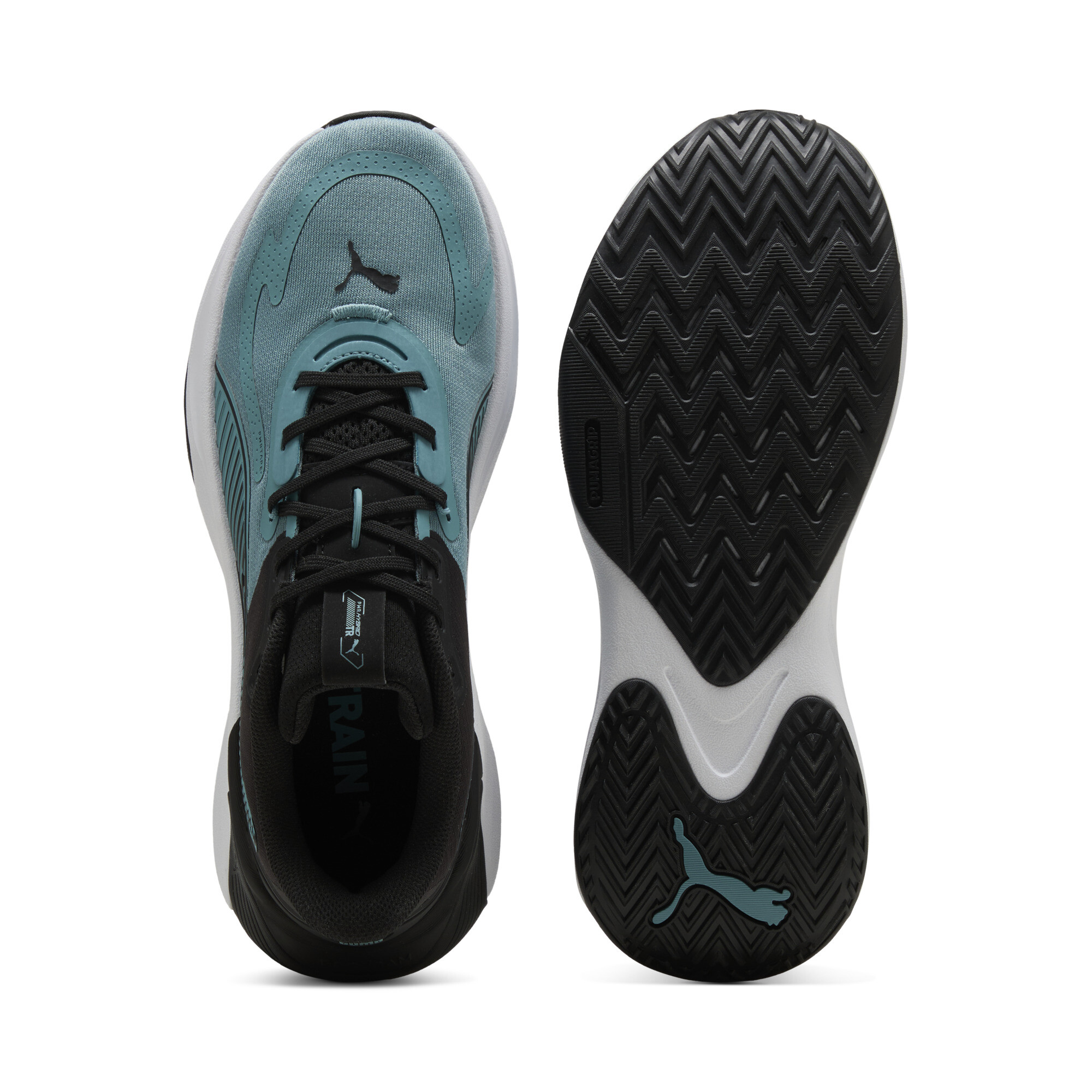 PUMA PWR Hybride trainingsschoenen, Blauw/Groen/Zwart, Maat 38,5 thumbnail 4