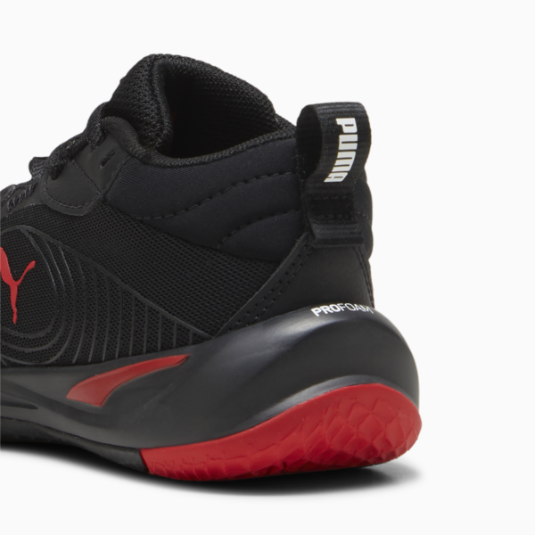 Tenis ñiños basquet Playmaker Pro, PUMA Black-For All Time Red, large-MEX