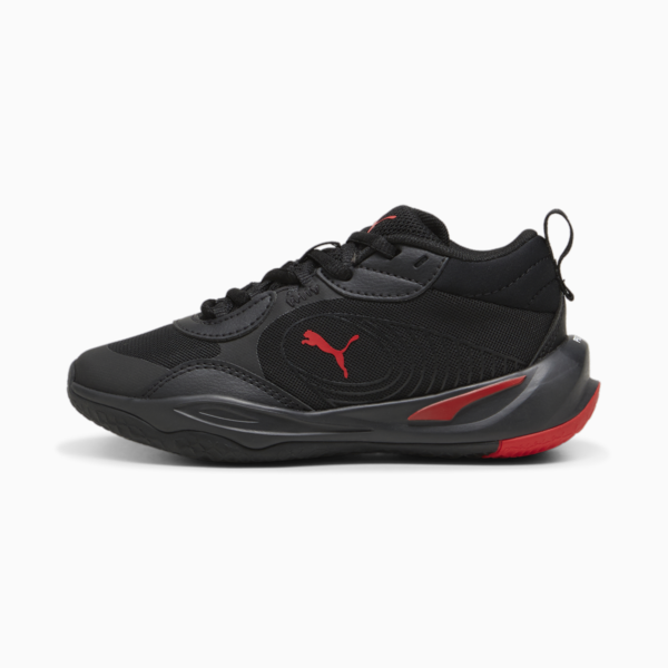 Tenis ñiños basquet Playmaker Pro, PUMA Black-For All Time Red, large-MEX