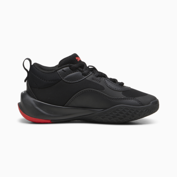Tenis ñiños basquet Playmaker Pro, PUMA Black-For All Time Red, large-MEX