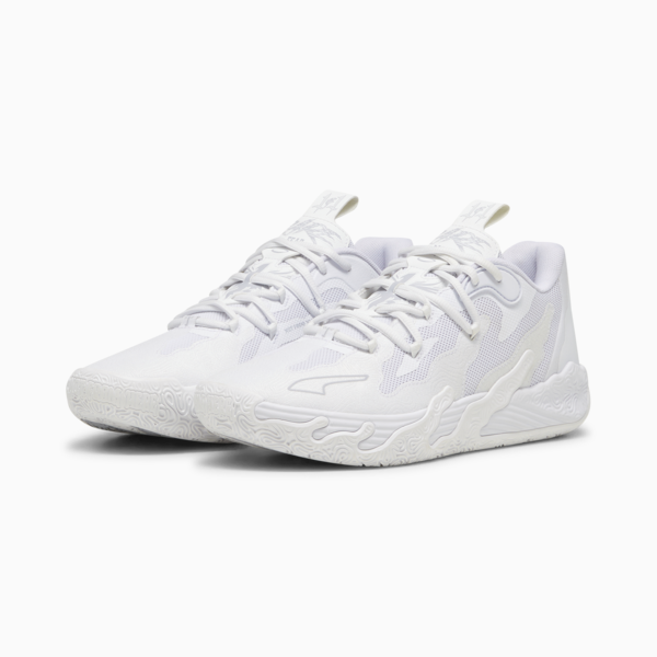 Zapatillas de Basket MB.03 Lo, PUMA White-Gray Fog, large-ARG