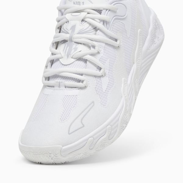 Zapatillas de Basket MB.03 Lo, PUMA White-Gray Fog, large-ARG